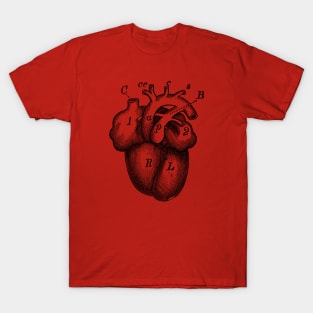 Simple Human Heart Diagram T-Shirt